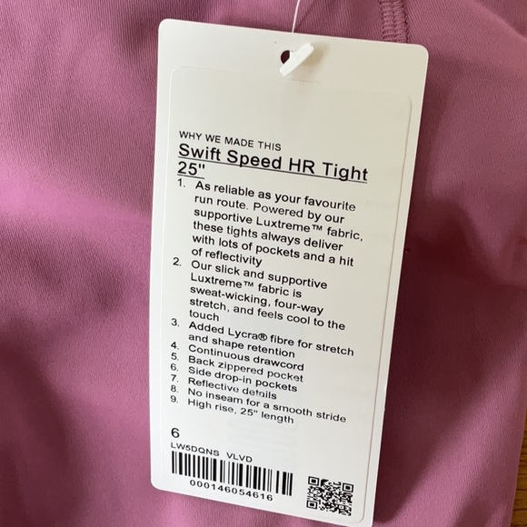 New NWT Lululemon leggings beautiful rose 🌹 color - Picture 2 of 7